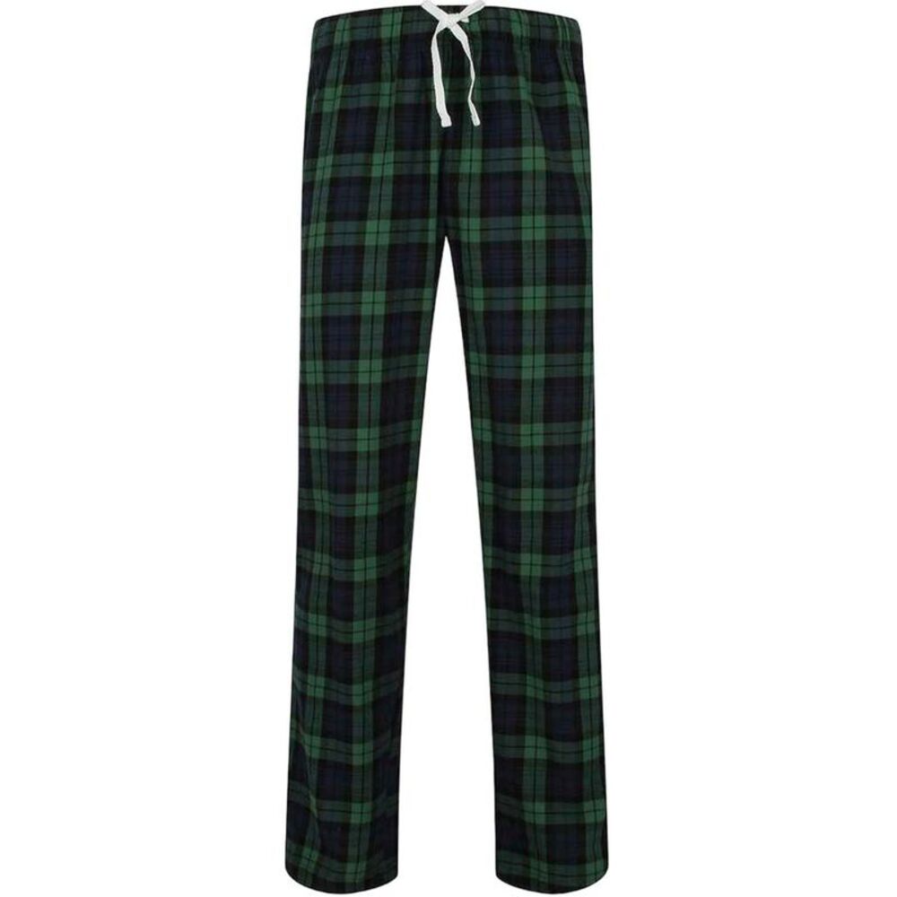 SF Mens Tartan Lounge Pants / Navy/Green